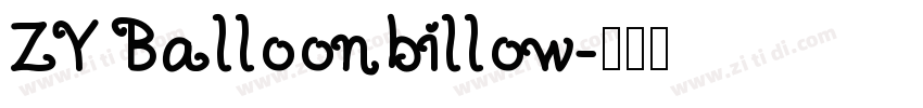 ZY Balloonbillow字体转换